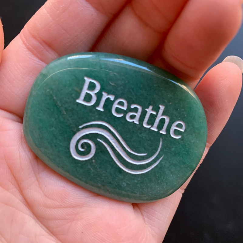 Art Craft Quotes - Avventurina verde naturale respira parole ispirate