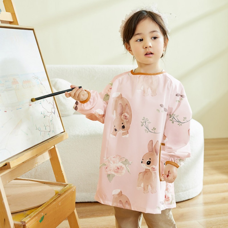 Art Craft 4 Years Old - Grembiule Impermeabile per Bambini a Maniche