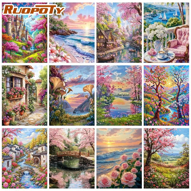 Art Craft Easy Ideas - RUOPOTY Kit Pittura con Numeri per