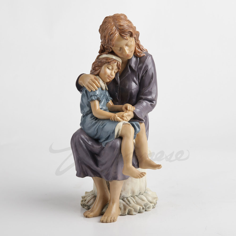 Art Craft Mother'S Day - Statuetta in Resina Madre e Figlia