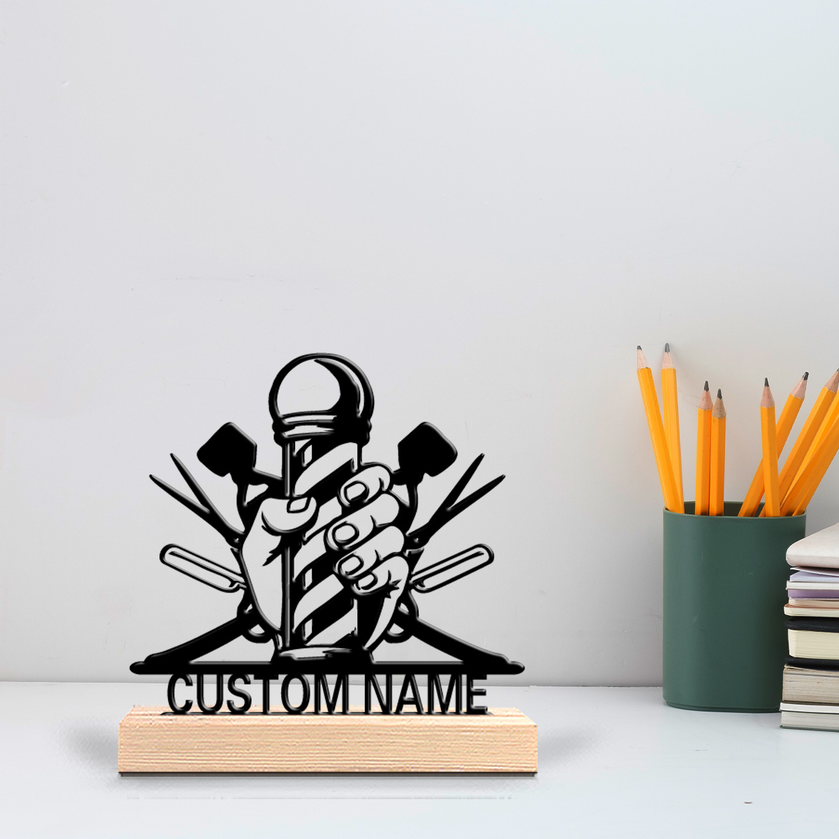Art Craft Gifts - Statua in metallo da barbiere con