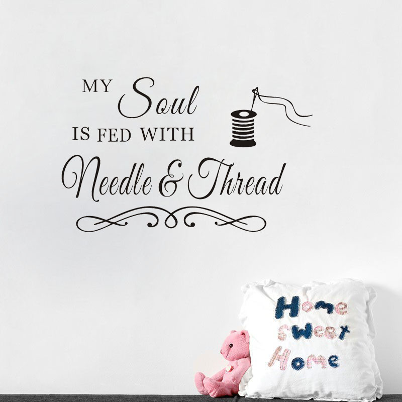 Art Craft Quotes - Adesivo da parete My Soul Needle