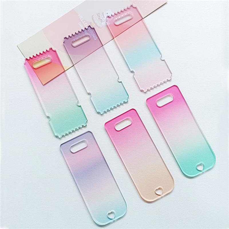 Art Craft New Year - Ornamento acrilico sfumato colorato Segnalibro vuoto