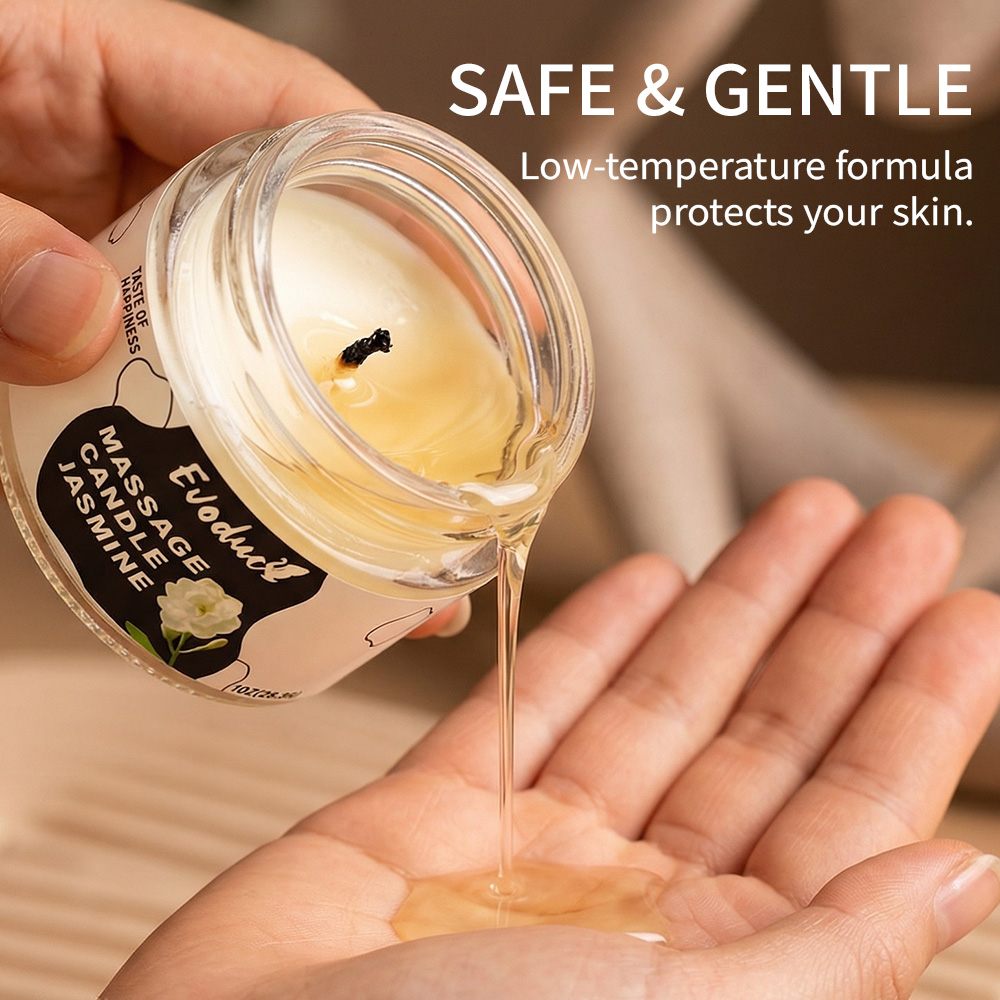 Soy Candle Fragrance Oil - Candela da Massaggio al Gelsomino in