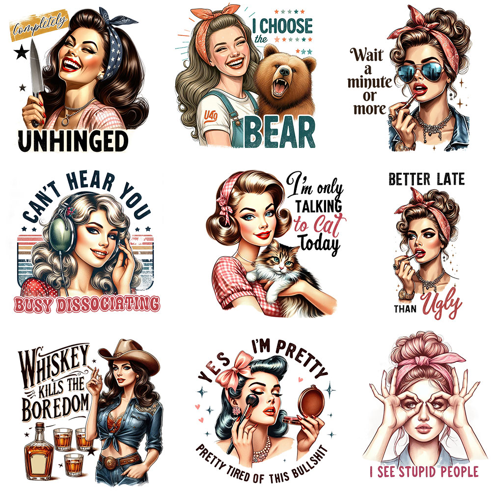 Art Craft Quotes - Divertenti Patch Retrò per Ragazze, Termoadesivi