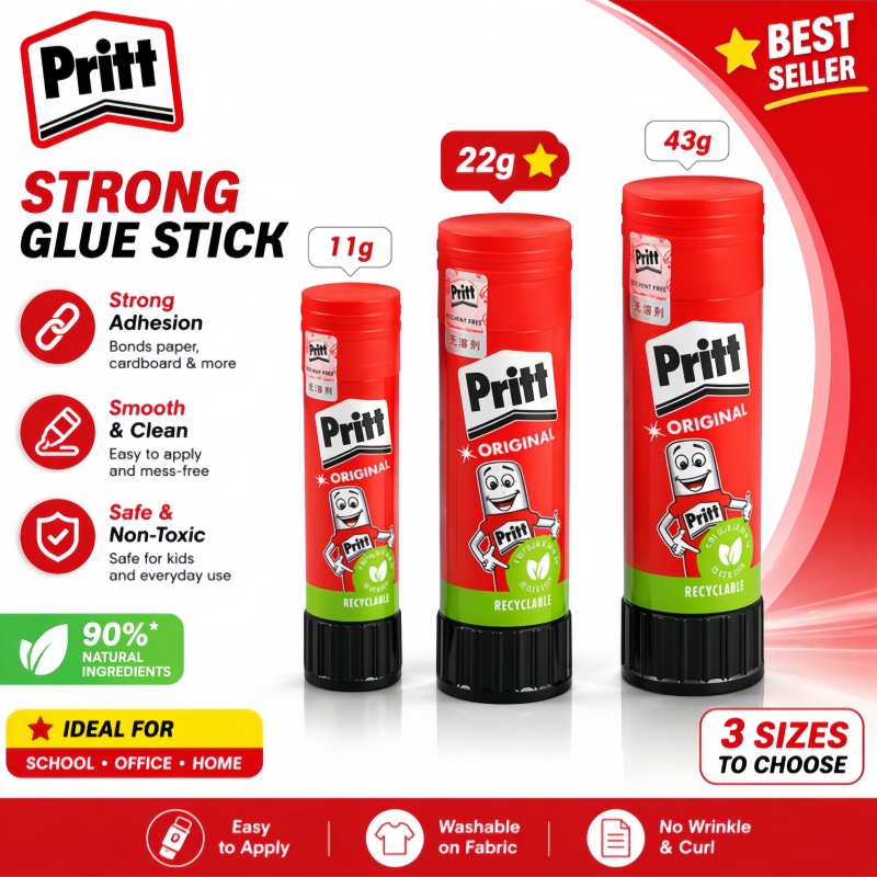 Art Craft 4 Years Old - Colla in stick Pritt originale, atossica,