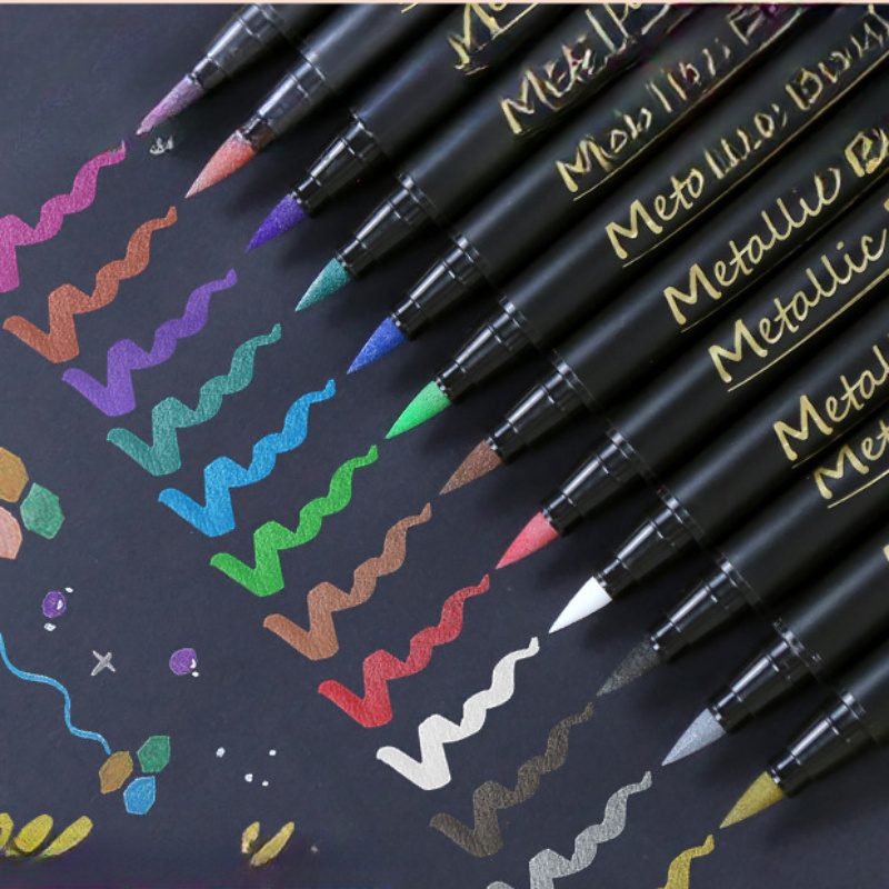 Art Craft Mother'S Day - 10 pennarelli glitter metallici, punte doppie