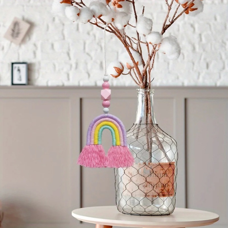Art And Craft For Nursery - Campanelli a vento arcobaleno intrecciati, decorazioni