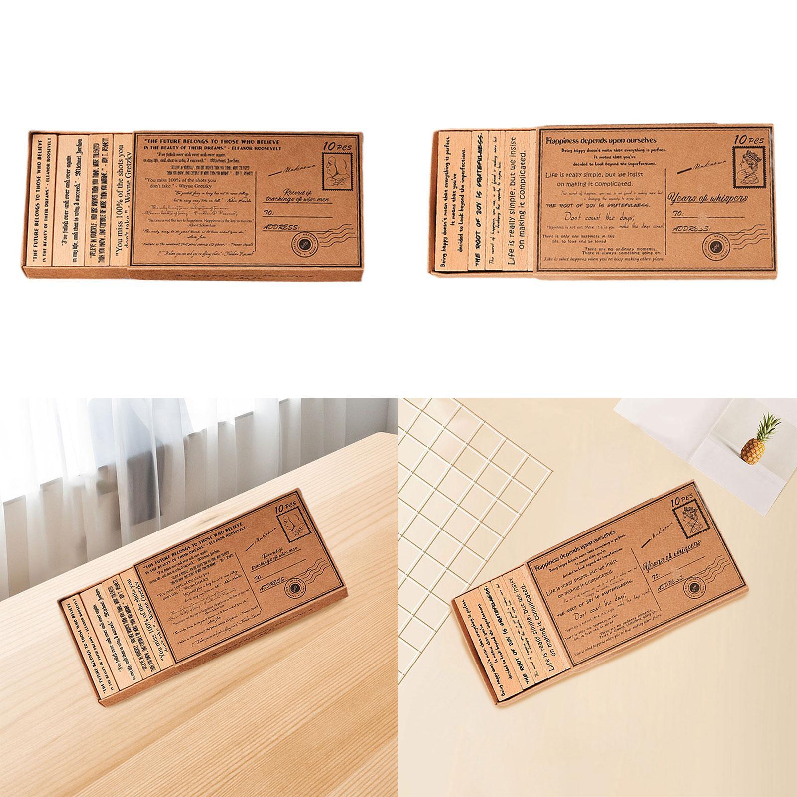 Art Craft Quotes - Set di timbri in legno Cancelleria