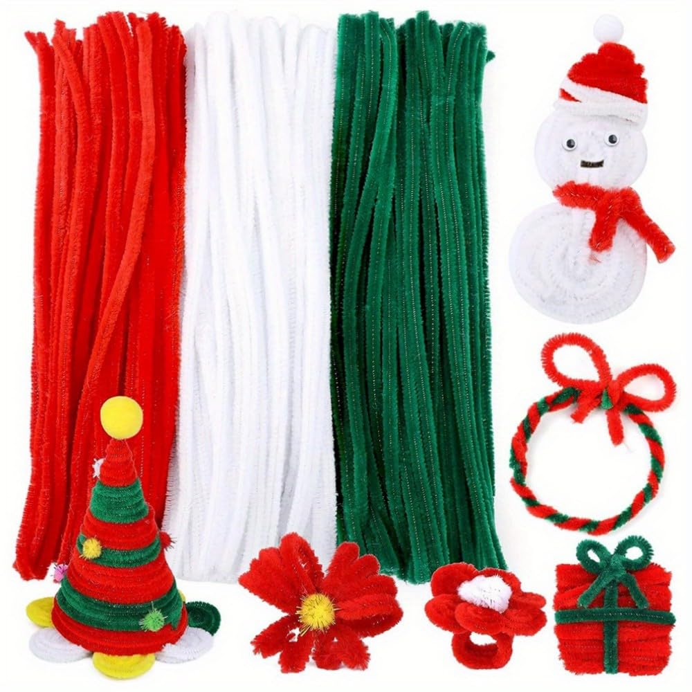 Art Craft New Year - 100-300 pezzi spessi steli di ciniglia
