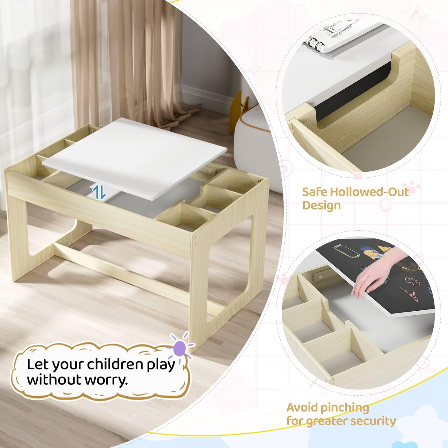 Set Tavolo e Sedia 3 in 1 per  - Art And Craft For Nursery recensione e prezzo