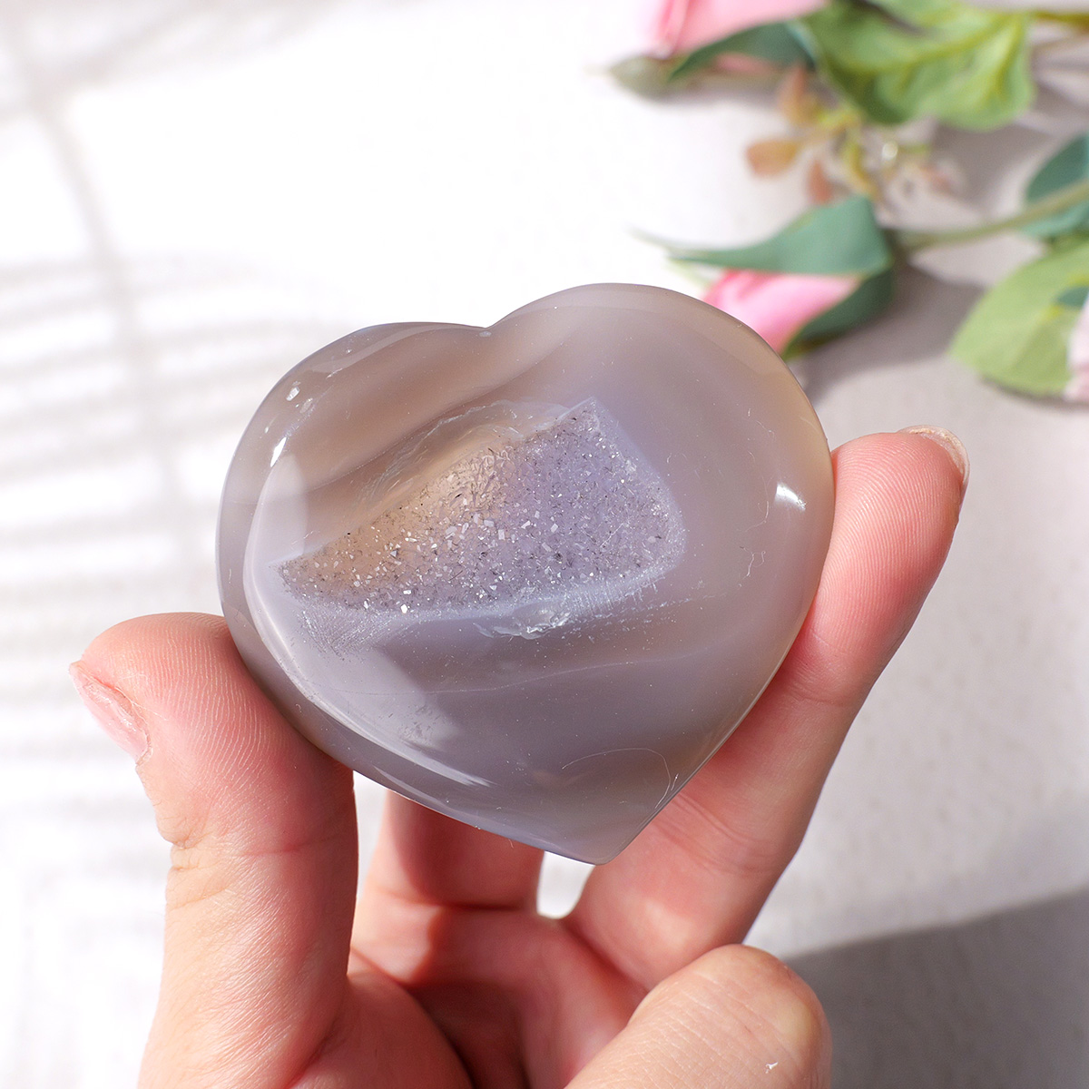 1 pz agata naturale amore a fo - Art Craft Mother'S Day recensione e prezzo