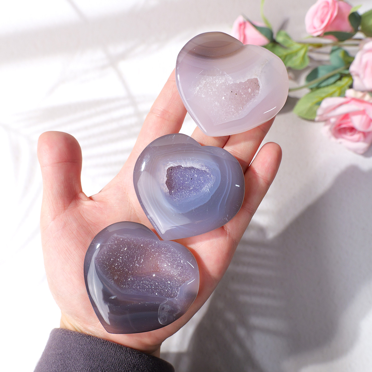 1 pz agata naturale amore a fo - Art Craft Mother'S Day recensione e prezzo