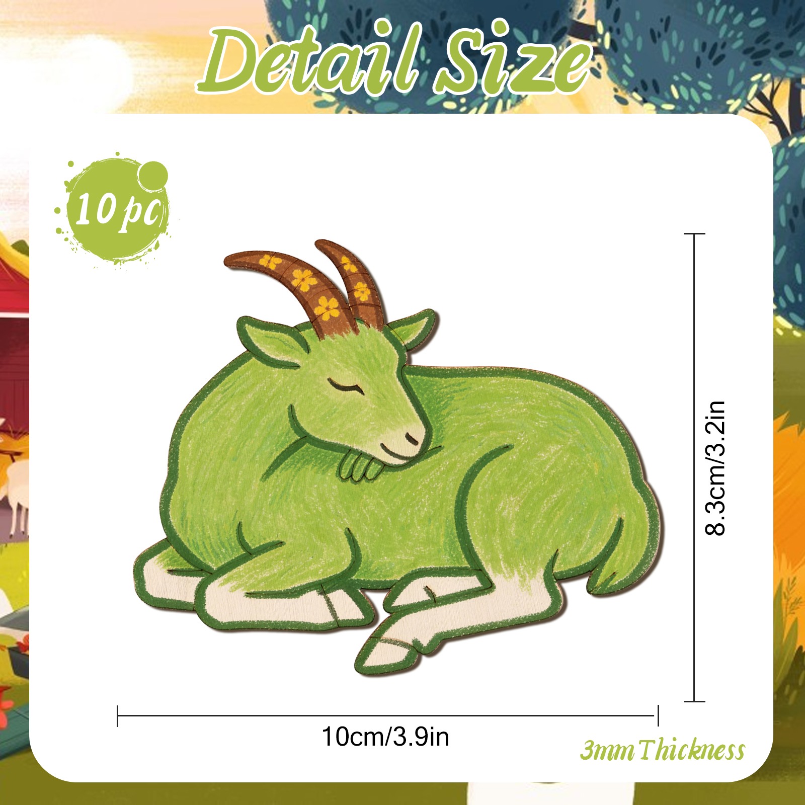 Set di 10 Ornamenti in Legno a - Art Craft Diy recensione e prezzo
