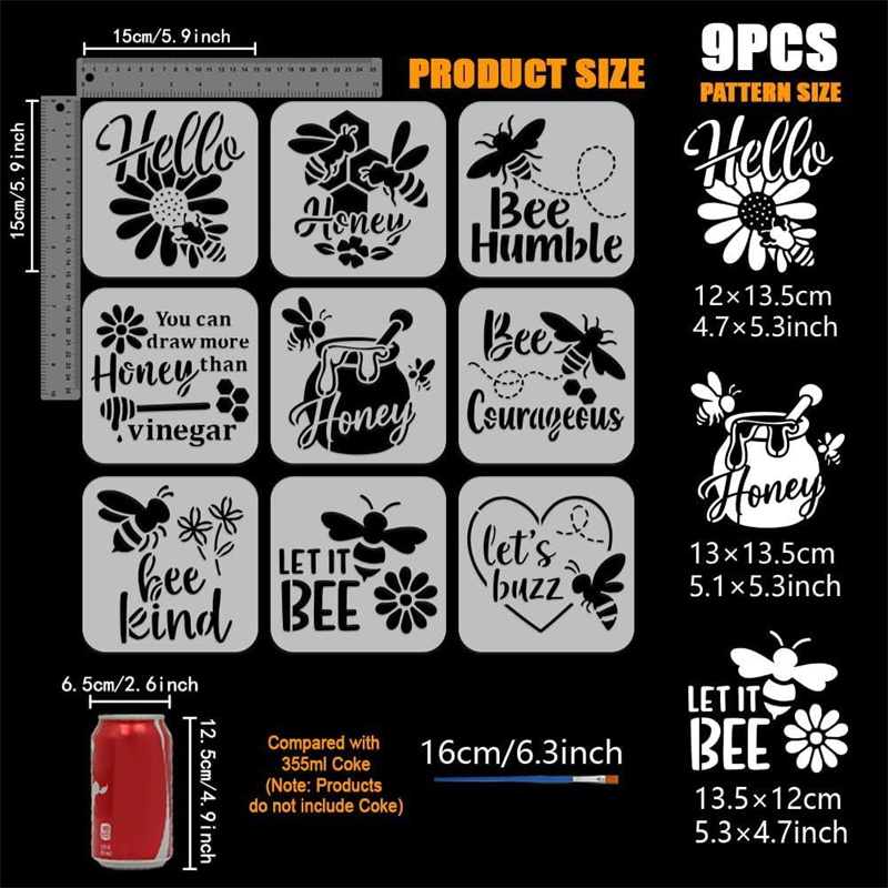 Set di 9 Stencil con Citazioni - Art Craft Quotes recensione e prezzo